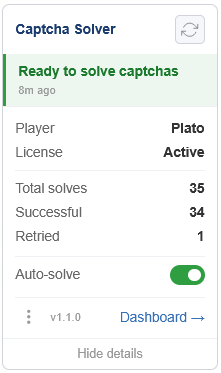 eRep Captcha Solver widget